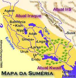 Mapa da Suméria